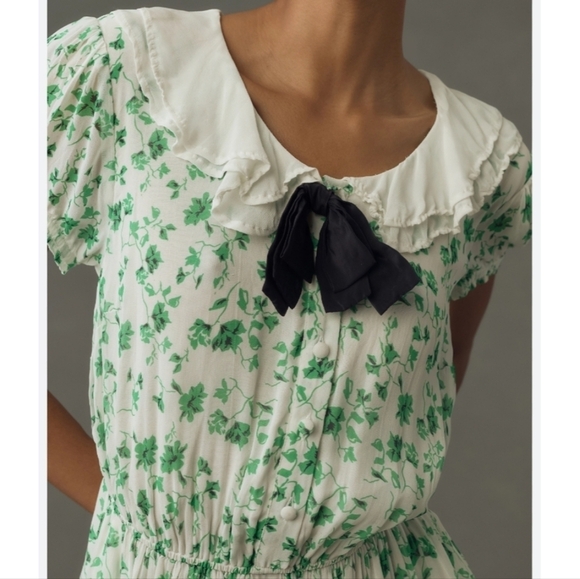 New Anthropologie Maeve Peter Pan collared dress size medium - Picture 2 of 10